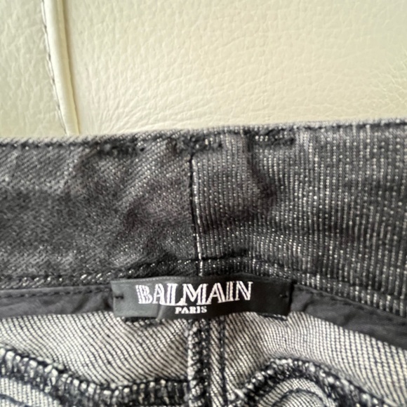 Balmain Skinny Biker Jeans Size 34 - Picture 3 of 4